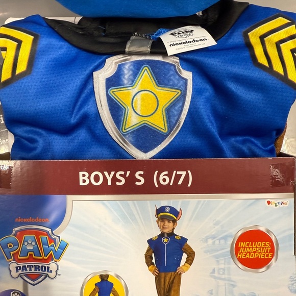 Paw Patrol Chase Costume for Boys Sz 6/7 Halloween NEW - Picture 9 of 9